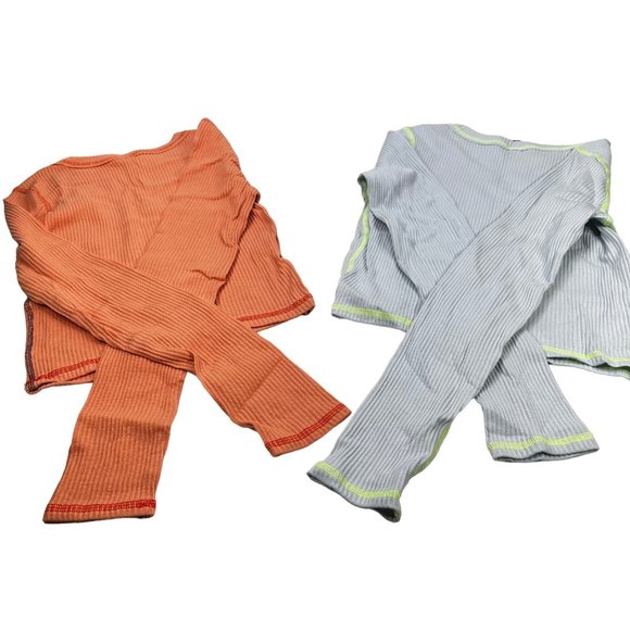 Lot of 2 Wild Fable Women's Size XXL Long Sleeve Tee Shirts Light Blue Peach - Picture 2 of 16